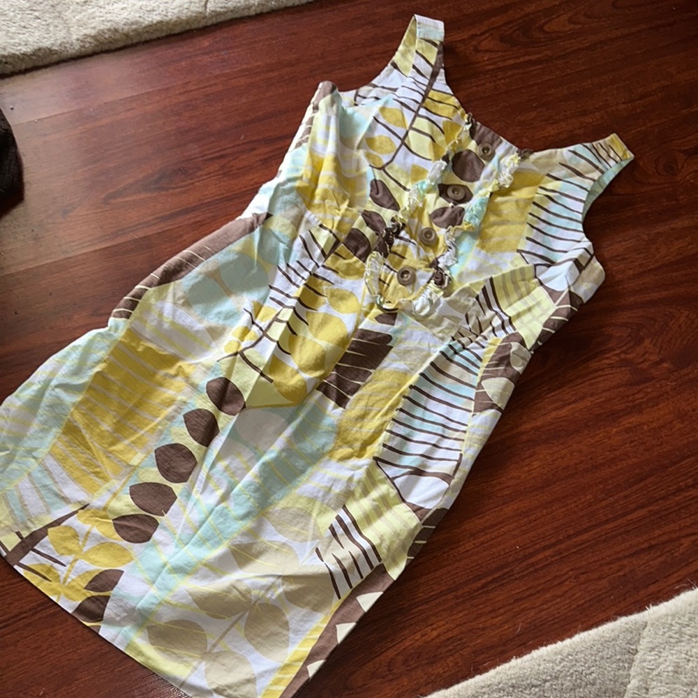 Tori Richard Patterned Sleeveless Dress size 12 with zipper down back